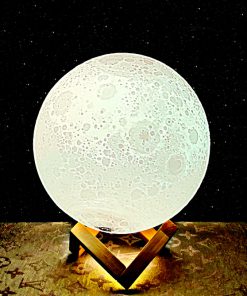 3D printed moon lamp night light