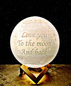 Love you to the moon and back moon night light