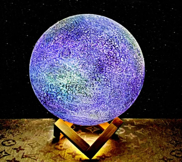 Galaxy moon lamp